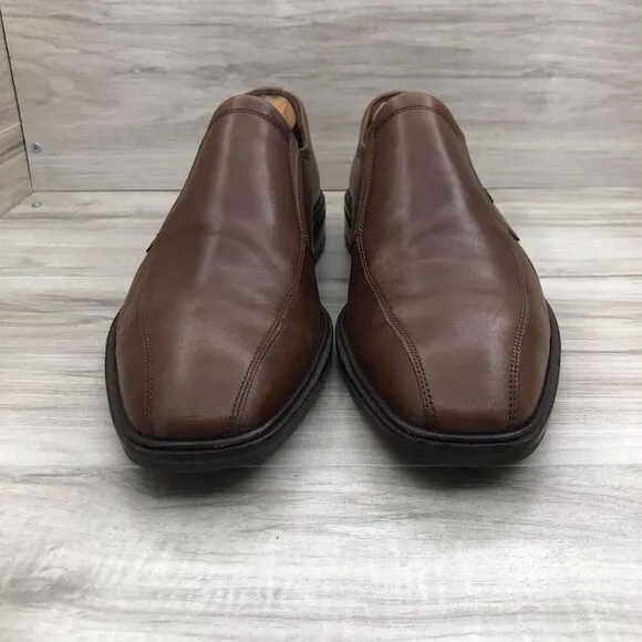 Ecco Loafers Mens EU 46 Brown Leather Slip On Shoes