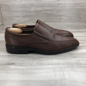 Ecco Loafers Mens EU 46 Brown Leather Slip On Shoes