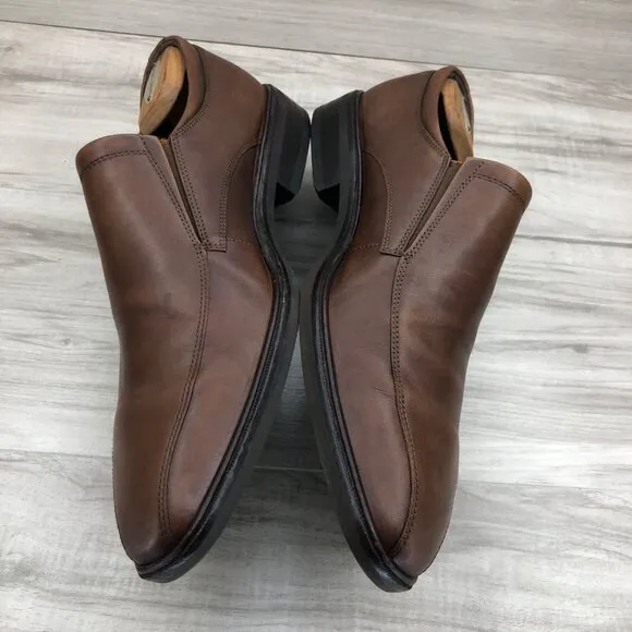 Ecco Loafers Mens EU 46 Brown Leather Slip On Shoes