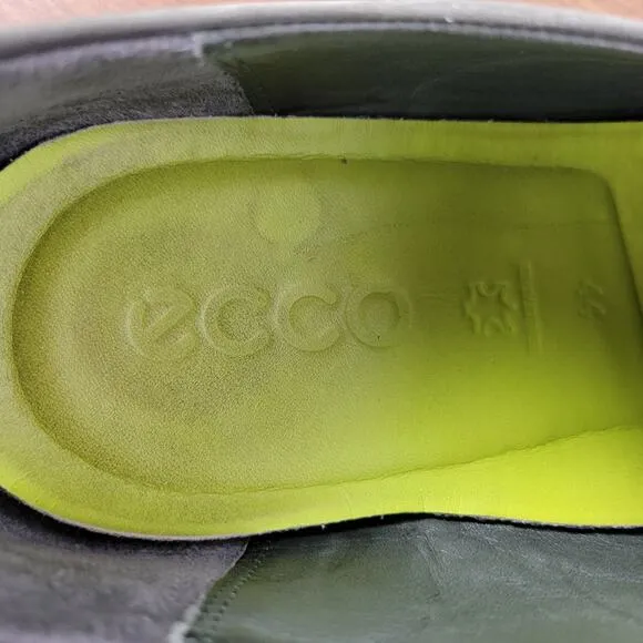 ECCO Mens St 1 Hybrid Lite Brogue Wingtip Magnet Shoes 10 Gray Leather Oxford