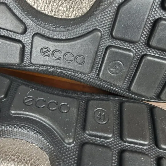 Ecco Sandals Women's 10 41 Metallic Leather Jab Toggle Sport Comfort Gladiator