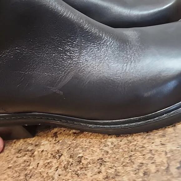Eddie Bauer Brown Leather Side Zip Tall Women's Boots Size 9.5 M Riding Boot EUC