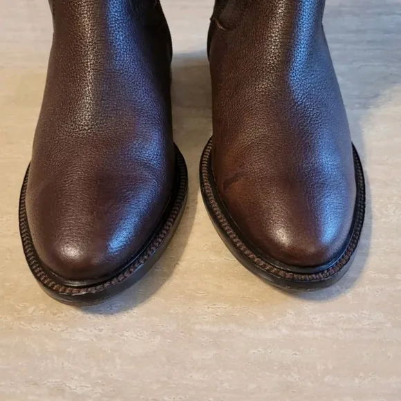 Eddie Bauer Vintage Y2K High Definition Brown Leather Equestrian Tall Boots EUC