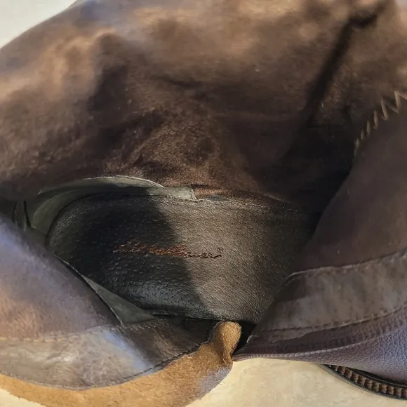 Eddie Bauer Vintage Y2K High Definition Brown Leather Equestrian Tall Boots EUC