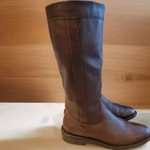 Eddie Bauer Vintage Y2K High Definition Brown Leather Equestrian Tall Boots EUC