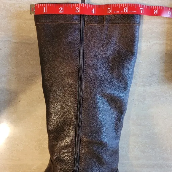 Eddie Bauer Vintage Y2K High Definition Brown Leather Equestrian Tall Boots EUC