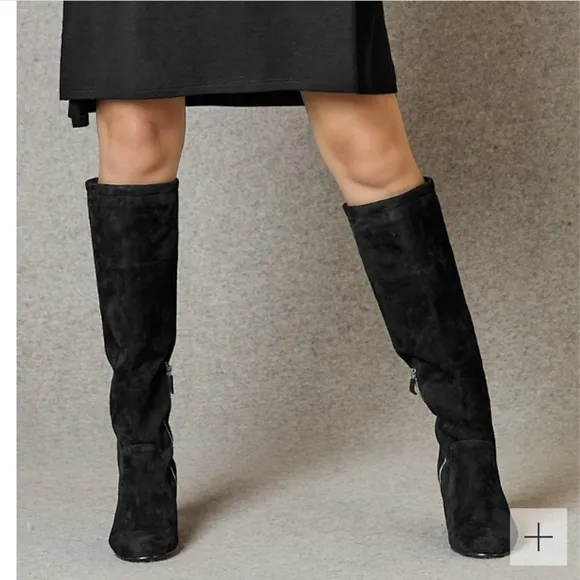 Eileen Fisher tall suede Black Knee-High Women's Boots
