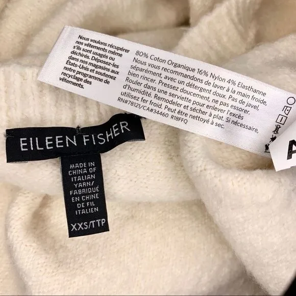 Eileen Fisher tunic sweater with rolled hem