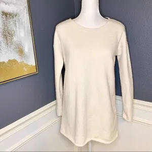 Eileen Fisher tunic sweater with rolled hem