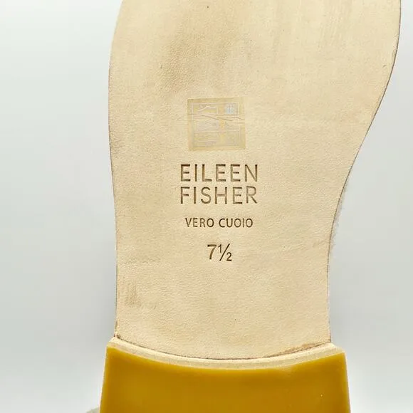 Eileen Fisher Womens Harlow Oxford Shoes US 7.5 M EU 38 Beige Oat Fabric NIB