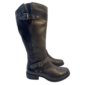 Eric Michael Women's Grey Leather Tall Montana Boots Size 39