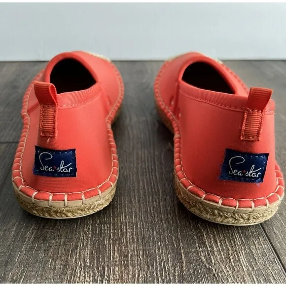 EUC SEA STAR BEACHWEAR Women Beachcomber Orange Espadrille Water Shoes Sz 8