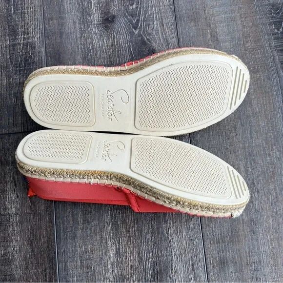 EUC SEA STAR BEACHWEAR Women Beachcomber Orange Espadrille Water Shoes Sz 8