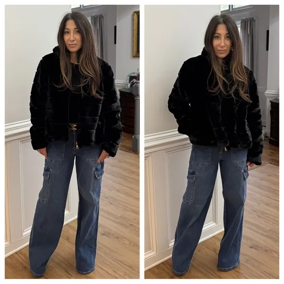 Fabulous Faux Fur Jacket with Side Pockets
