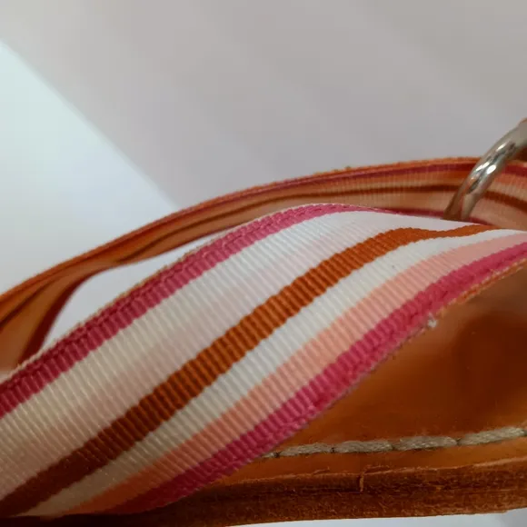 Farylrobin Leather &amp;  Ribbon Flip Flop Thong Sandals