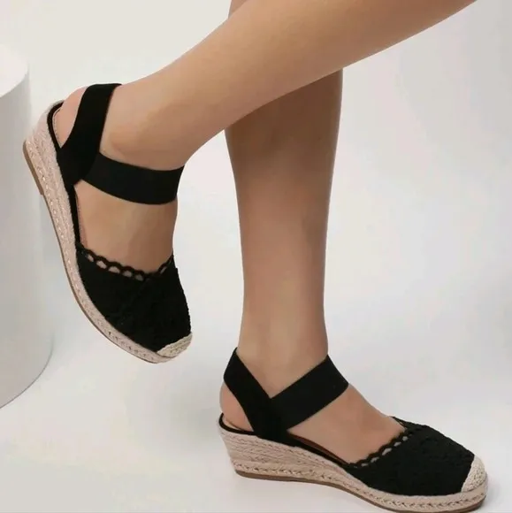 Fashionable Women's Wedge Heel Simple Casual Holiday Sandals