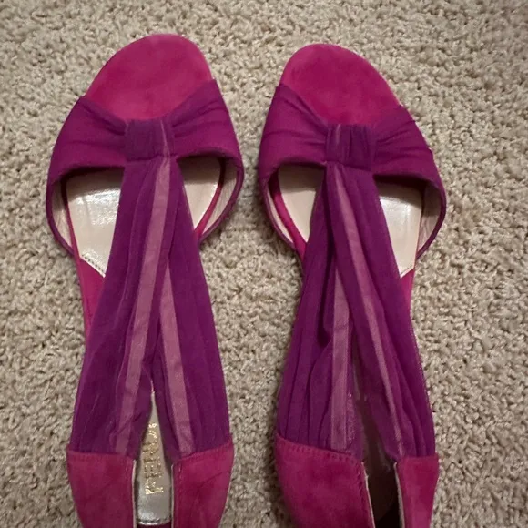 Fendi Pink Sandals with Ankle Wrap and Cut-Out Design