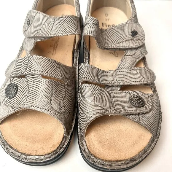 FINN COMFORT Gomera Sandals Taupe Bronze Sz 6.5