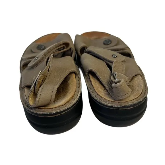 Finn Comfort Gomera Tan Sandals Adjustable Straps 38 7.5