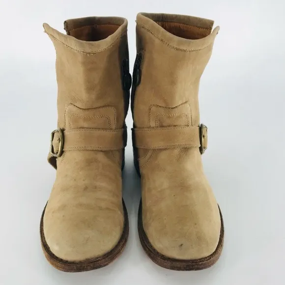 Fiorentini   Baker Eli Eternity Leather Suede Biker Boots Tan Size 7