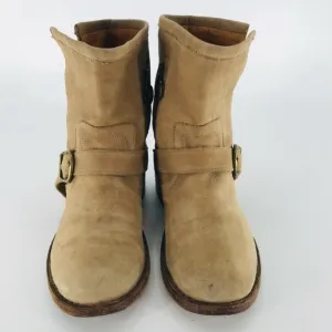 Fiorentini   Baker Eli Eternity Leather Suede Biker Boots Tan Size 7