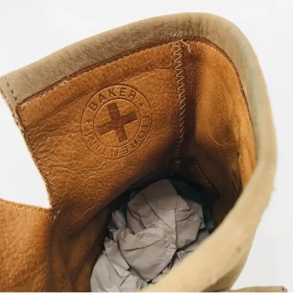 Fiorentini   Baker Eli Eternity Leather Suede Biker Boots Tan Size 7