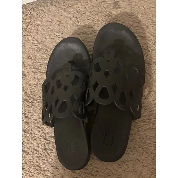 Fitflop Elodie entwined loops black flip flop sandals sz 6