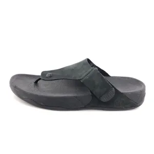 FitFlop Trakk Black Leather Flip Flop Summer Sandals 12