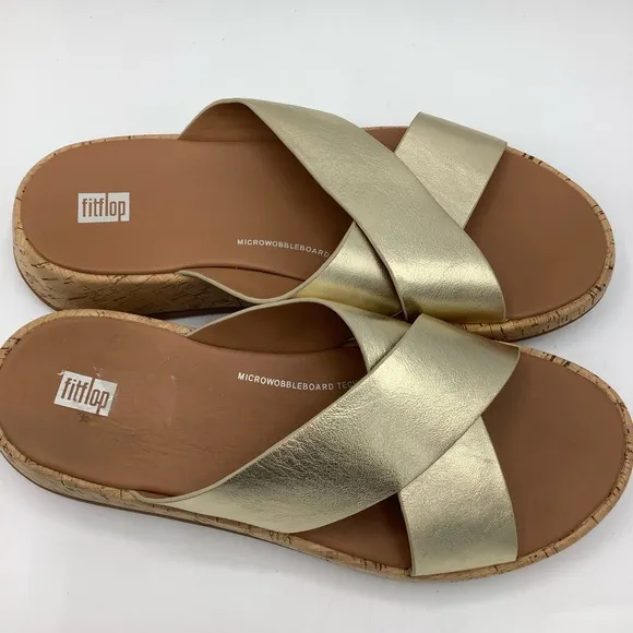FitFlop Women's Gold Slide Sandals