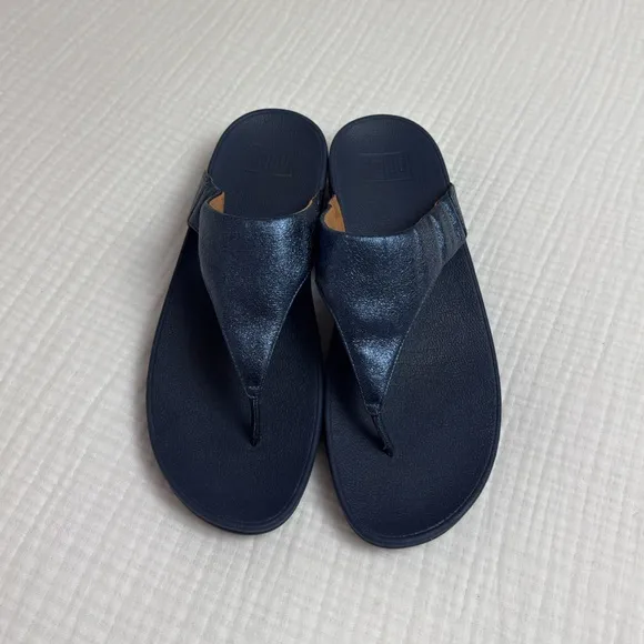 FITFLOP Womens LULU Navy Blue Sandals Summer Classic Comfort Size US 11