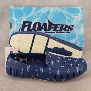 Floafers Water Shoes Mens Size 12 Country Club Drivers Blue Navy Anchor