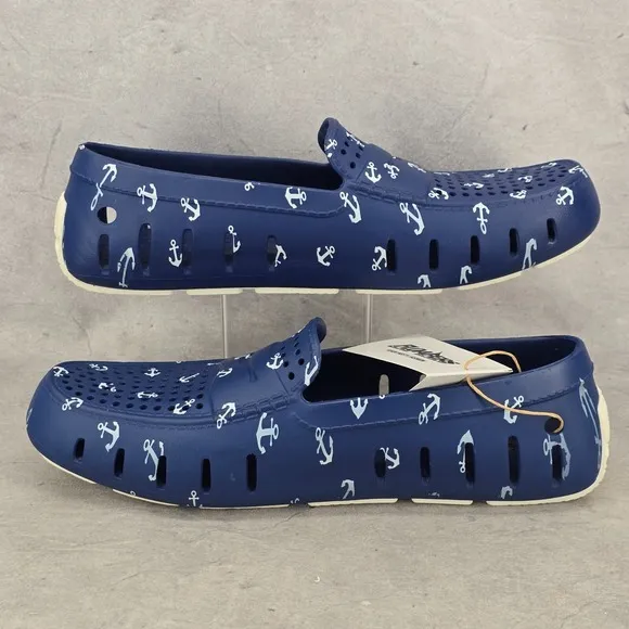Floafers Water Shoes Mens Size 12 Country Club Drivers Blue Navy Anchor