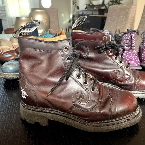 Fluevog Derby Swirl Combat Boot
