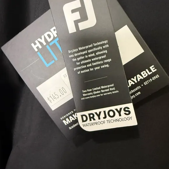 FootJoy NWT HydroLite X Rain Pants Black Golf- Small