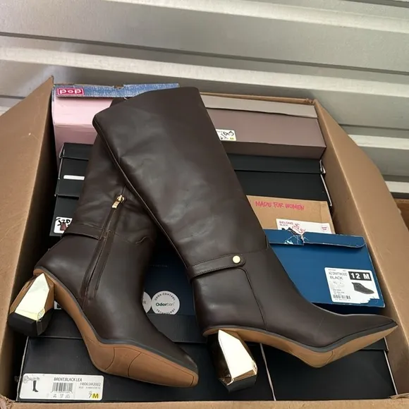 Franco Sarto Womens Tiera High Leather Tall Knee-High Boots