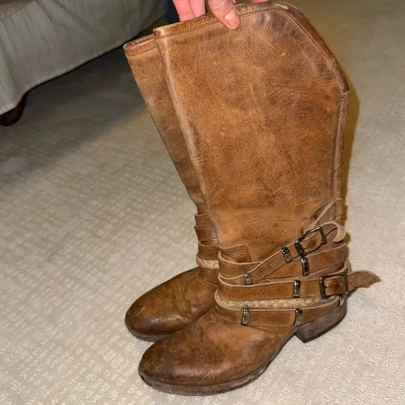 Free bird by Steven drover tall boots tan