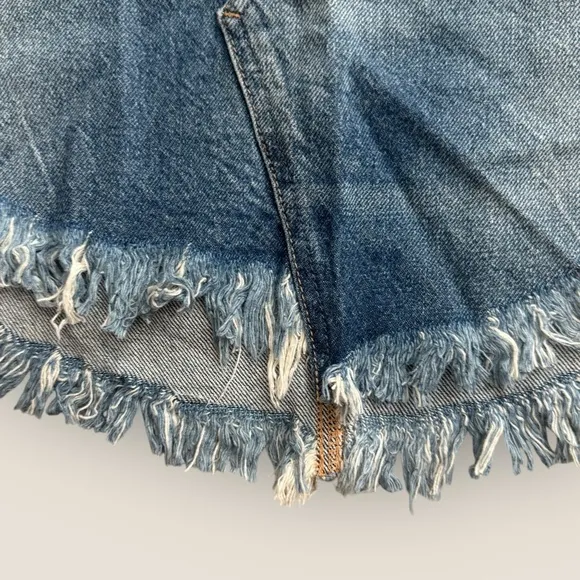 Free People | Bailey Fringe Denim Mini Skirt | Size 27 | NWOT