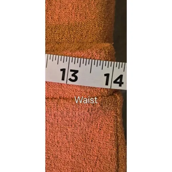 Free People Beach Coral Maxi Skirt Side Slit Womens Medium Elastic Waist Boho