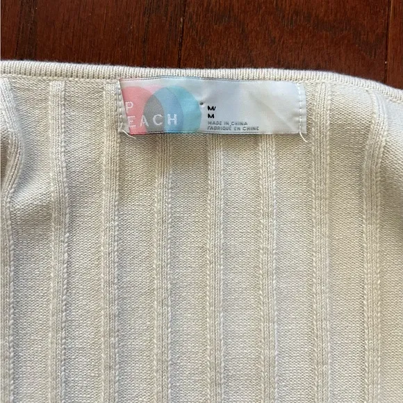 Free People Beach Rosha Sweater Midi Dress in Conch Color cream size M