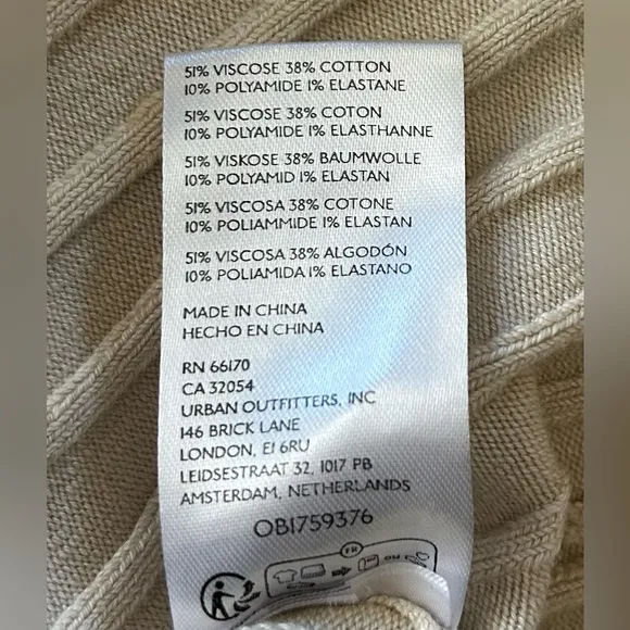 Free People Beach Rosha Sweater Midi Dress in Conch Color cream size M