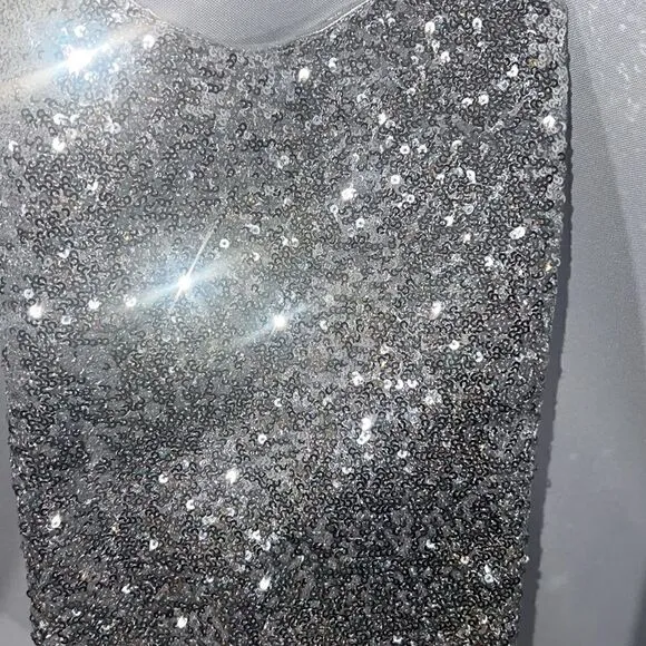 FREE PEOPLE BY VINCENZA AFTER MIDNIGHT SEQUINED BOOTS IN SILVER