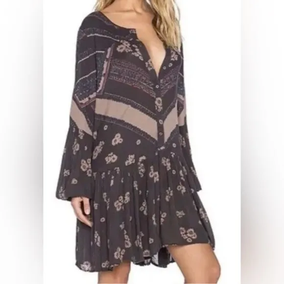 Free People From your Heart Midi Shift Dress