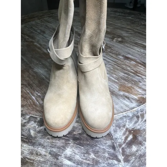 Free People Jasper Boots Knee High Tall Tan NEW 6 US