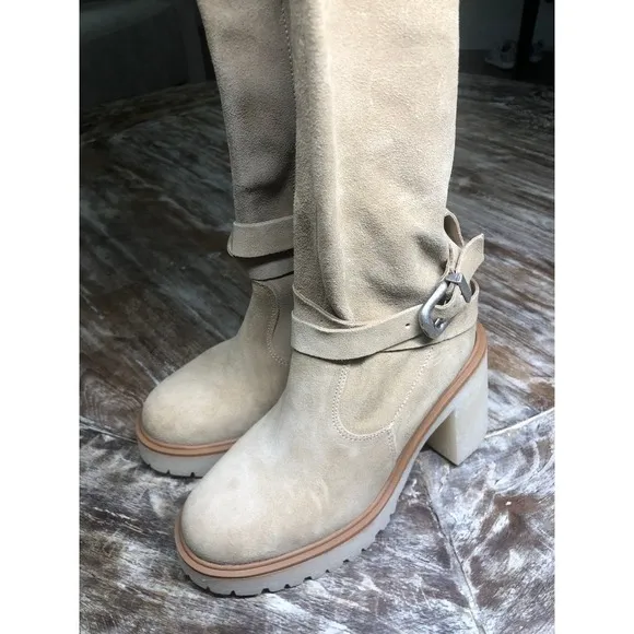 Free People Jasper Boots Knee High Tall Tan NEW 6 US