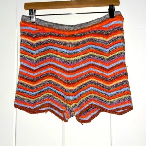 Free People Marisol Striped Slim Knit Brief Short Sz XL New Cozy Chic Mid Rise
