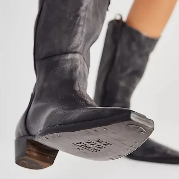 Free People Maverick Distressed Tall Boots {Size 37.5}