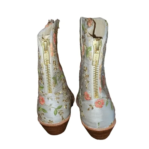 FREE PEOPLE  MOMO Eloise Embroidered Ankle Boots