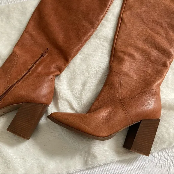 Free People Riley tall slouch boots pebble leather size 39, 8.5-9