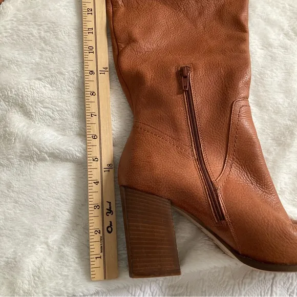Free People Riley tall slouch boots pebble leather size 39, 8.5-9
