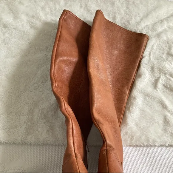 Free People Riley tall slouch boots pebble leather size 39, 8.5-9